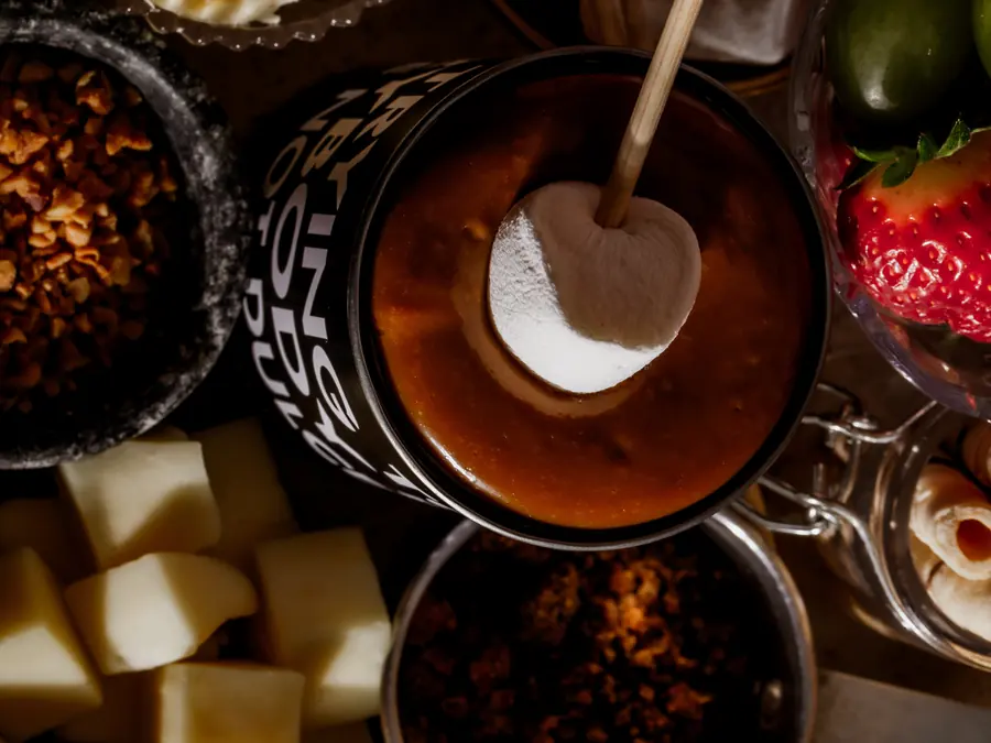 Fondue de doce de leite